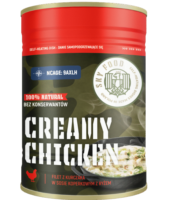 CREAMY CHICKEN Filet z kurczaka w sosie koperkowym z ryżem