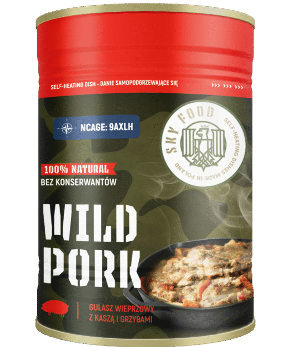 WILD PORK Gulasz wieprzowy z kaszą i grzybami